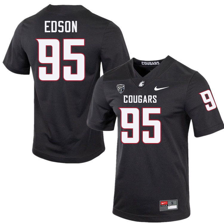 Andrew Edson WSU Cougars Jersey.Washington State Cougars #95 Andrew Edson Jersey Youth-Charcoal